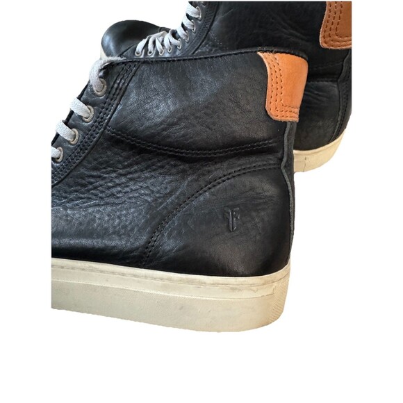 Frye Walker Mid Lace Boots Men\'s Black  Brown Leather Mid / High Top Shoe Size 9
